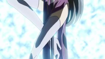 1girl animated black_hair breasts fasalina gunxsword large_breasts long_hair pole_dancing solo tagme video