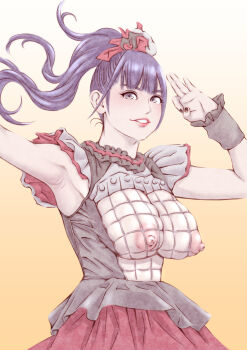 Rule 34 | babymetal, breasts, breasts, highres, idol, nakamoto suzuka, nipples, ponytail, smile, tagme