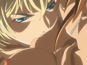 00s 1futa 1girl 2007 2futa american animated animated_gif aqua_eyes bible_black bible_black_new_testament blonde_hair blue_eyes blush bouncing_breasts breast_sucking breasts brown_hair earrings futa_with_female futanari imari_kurumi jewelry jody_crowley multiple_futa multiple_girls nipples nude shin_bible_black sweat tagme