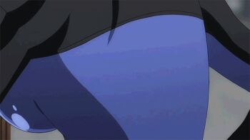 1girl animated animated_gif anime_screenshot areola_slip bodysuit bouncing bouncing_breasts breasts choker female_focus jiggle jumpsuit kenzen_robo_daimidaler large_breasts looking_at_viewer mature_female monocle nipple_slip nipples no_bra open_clothes solo tomoyose_moriko unzipped