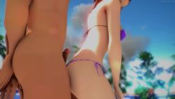 1boy 1girl 3d animated ass audible_music bikini breasts buttjob cleavage hetero masked masked_face misaka_mikoto navel outdoors penis pool sex sound swimsuit teasing thigh_sex toaru_kagaku_no_railgun toaru_majutsu_no_index vaginal video