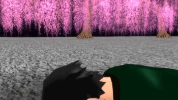 1boy 1girl 3d animated animated_gif breasts face_between_breasts girl_beats_hero girl_beats_hero_3 head_between_breasts large_breasts senri