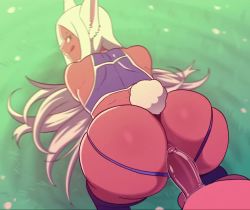 1boy 1girl all_fours anal animal_ear_fluff animal_ears animated ass anal_fluid ass_shake bare_shoulders blue_panties blue_tank_top boku_no_hero_academia bouncing bouncing_ass bouncing_testicles clothing_aside colored_skin curvy d-art dark-skinned_female dark_skin deep_penetration doggystyle erection faceless faceless_male fluffy from_behind grass happy happy_sex hetero huge_ass jiggle long_hair looking_at_another looking_back lube mirko naughty_face nude outdoors panties panties_aside partially_undressed penis pov pov_crotch rabbit_ears rabbit_girl rabbit_tail seductive_smile sex sex_from_behind skindentation smile smirk standing tail tank_top testicles thick_thighs thighhighs thighs third-party_edit thong tongue tongue_out uncensored underwear very_long_hair video white_hair wide_hips