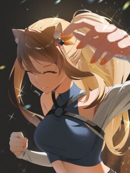 1girl absurdres ags_artz animal_ears ayunda_risu brown_hair hair_ornament highres hololive hololive_indonesia smile squirrel_ears squirrel_girl virtual_youtuber