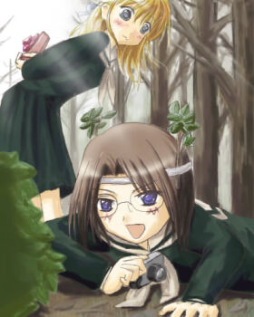 00s camera glasses lowres maria-sama_ga_miteru naitou_shouko school_uniform serafuku shouko takeshima_tsutako