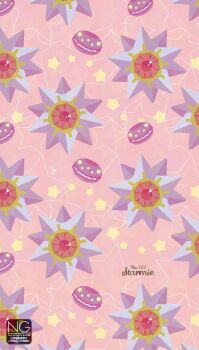 Rule 34 | colored skin, food, gem, gen 1 pokemon, highres, macaron, meme (sleepsheep), nintendo, no eyes, no humans, pokemon, pokemon (creature), pokemon focus, purple skin, red gemstone, standing, starfish, starmie