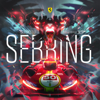 2023 car electricity english_text federation_internationale_de_l&#039;automobile ferrari ferrari_499p gianmarco_veronesi glowing highres le_mans_prototype mecha mechanization motor_vehicle no_humans race_vehicle racecar racetrack real_life robot vehicle_focus