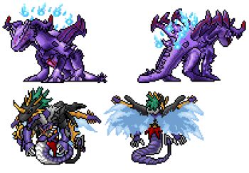corruption digimon digimon_(creature) dragon heavymetaldramon horns huanglongmon huanglongmon_ruin_mode otrojorch wings