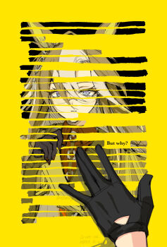 1girl 927ming absurdres animal_ears black_gloves blackout_poetry blue_eyes brown_hair closed_mouth coat collared_shirt commentary_request dream_journey_(reminder_of_dreamland)_(umamusume) dream_journey_(umamusume) english_text eyewear_strap glasses gloves grey_coat hair_between_eyes highres horse_ears horse_girl long_hair long_sleeves looking_at_viewer multicolored_hair red_shirt shirt solo umamusume white_hair