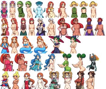 6+girls agitha anju_(zelda) bird_girl blonde_hair breasts breasts_out broom brown_hair cowboy_shot cremia dark-skinned_female dark_skin din double_bun fado_(ocarina_of_time) farore female_focus gerudo green_hair hair_bun hat hena_(zelda) highres imp impa large_breasts loli long_hair malon maple_(zelda) marin_(zelda) martha_(link&#039;s_awakening) medli mermaid mermaid_(link&#039;s_awakening) midna monster_girl multiple_girls nabooru nayru nintendo nipples nude orange_hair pixel_art pointy_ears ponytail princess princess_ruto princess_zelda pussy red_hair reference_sheet rito romani_(zelda) saria_(zelda) sheikah sleeves_past_wrists tetra the_legend_of_zelda the_legend_of_zelda:_link&#039;s_awakening the_legend_of_zelda:_majora&#039;s_mask the_legend_of_zelda:_ocarina_of_time the_legend_of_zelda:_oracle_of_ages the_legend_of_zelda:_oracle_of_seasons the_legend_of_zelda:_the_wind_waker the_legend_of_zelda:_twilight_princess u~ra wimple witch_hat zora
