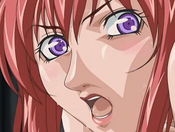 00s 1girl 2006 animated animated_gif anime_screenshot bdsm bible_black bible_black_black_sacrifice bible_black_night_of_the_walpulgiss bouncing_breasts breasts implied_sex indoors large_breasts lipstick makeup mature_female purple_eyes red_hair sweat tagme takashiro_hiroko teacher