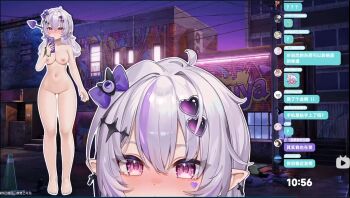 bilibili highres non-web_source purple_hair screencap virtual_youtuber