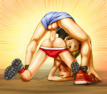 Rule 34 | 2boys, anal, blonde hair, blue eyes, boxers, briefs, bulge, cum, doggystyle, erection, erection under clothes, male focus, male penetrated, male underwear, multiple boys, open mouth, penis, sex, sex from behind, testicles, uncensored, underwear, wrestling, yaoi