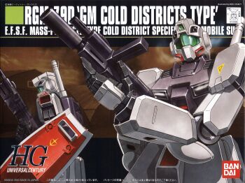 1990s_(style) 2003 absurdres assault_visor bandai box_art building character_name cloud company_name copyright_notice dated earth_federation gm_(mobile_suit) gm_cold_districts_type green_visor grenade_launcher gun gundam gundam_0080 gunpla hangar highres holding holding_gun holding_weapon machine_gun machinery mecha mecha_focus mixed-language_text mobile_suit model_kit no_humans painting_(medium) radio_antenna realistic retro_artstyle robot roundel scan scene_reference science_fiction shield shino_masanori traditional_media underbarrel_grenade_launcher weapon