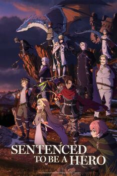 2024 6+boys ahoge axe blonde_hair brown_eyes brown_hair character_request cloak dagger dragon english_text expressionless facial_hair fiery_hair forbartz_xylo goggles goggles_on_headwear grey_hair hat holding holding_axe holding_weapon huge_ahoge knife long_hair multiple_boys mustache official_art outdoors pink_hair smile standing tagme teoritta weapon yuushakei_ni_shosu