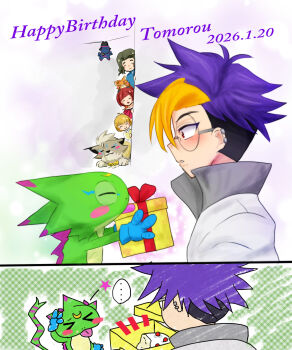 Rule 34 | blush, cake, chiropmon, cougarmon, crescent moon, digimon, digimon (creature), digimon beatbreak, food, gekkomon, gift, kuonji makoto, moon, pixiv 4525376, pristimon, sakuya reina, sawashiro kyo, tenma tomoro