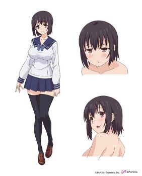 1girl kotone_shirakawa official_art overflow_(anime) reference_sheet