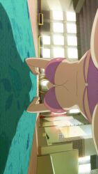 6+girls ahoge animated apron arms_behind_back ass ass_focus audible_speech bare_legs bare_shoulders barefoot bikini bikini_skirt black_hair black_one-piece_swimsuit blonde_hair blue_apron blush bouncing_breasts bow breasts brown_eyes brown_hair butt_crack casual_one-piece_swimsuit cleavage closed_mouth clothing_cutout cone_hair_bun double_bun embarrassed feet female_focus frilled_bikini frilled_one-piece_swimsuit frilled_skirt frills glasses green_bikini green_eyes green_hair hair_between_eyes hair_bow hair_bun headphones highres indoors kasumi_renge kawazu_yuri koudaiji_erika large_breasts legs long_hair midriff momentary_lily multiple_girls navel navel_cutout one-piece_swimsuit one_leg_raised open_mouth orange_bow orange_one-piece_swimsuit peace_symbol pink_bikini pink_eyes pink_hair pool purple_eyes ruffle_bikini sakuya_ayame short_hair skirt sleeveless small_breasts smile song_request sound spanish_audio stomach swimsuit swimsuit_skirt tagme teeth thighs toes twintails usuzumi_hinageshi video yellow_bikini yellow_bow yellow_skirt yoshino_sazanka