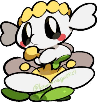 Rule 34 | blush, blush stickers, chibi, chibi only, commentary request, flabebe, flabebe (white flower), flower, full body, gen 6 pokemon, kawaanago, lowres, nintendo, no humans, pokemon, pokemon (creature), pokemon focus, solo, transparent background, twitter username, white flower