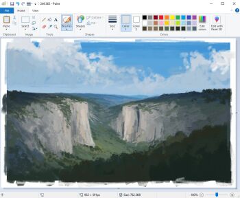 art_program_in_frame art_study christian_young cliff cloud cloudy_sky commentary day english_commentary environment_study forest horizon landscape microsoft_paint_(medium) microsoft_paint_(software) mountainous_horizon nature no_humans original outdoors painterly scenery screencap sky valley