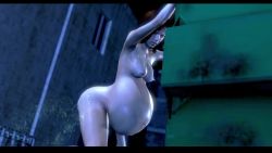 1girl 3d animated giving_birth bouncing_breasts breasts capcom hanzohatori highres illusion_soft jill_valentine large_breasts looping_animation night nipples nude outdoors parasite pregnant pushing resident_evil resident_evil_2 road short_hair stomach_bulge street tagme video