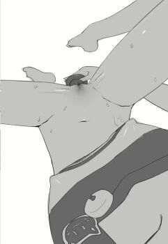 1girl animated barefoot bottomless breasts covered_erect_nipples dildo female_focus female_masturbation female_pov female_pubic_hair greyscale looping_animation lying masturbation matsukai_mao monochrome navel nijisanji pov pubic_hair sappyark sex_toy small_breasts solo spread_legs sweat tagme video virtual_youtuber