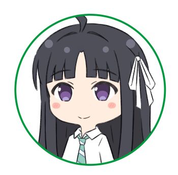 Rule 34 | 1girl, ahoge, awa subaru, black hair, blunt bangs, blush, blush stickers, chibi, chibi only, collared shirt, commentary request, diagonal-striped clothes, diagonal-striped necktie, girls band cry, green necktie, hair intakes, hair ribbon, highres, long hair, long sidelocks, long sleeves, mimori (mimori 05), necktie, purple eyes, ribbon, shirt, sidelocks, simple background, smile, solo, striped clothes, upper body, white background, white necktie, white ribbon, white shirt