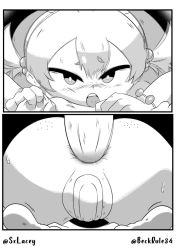 1girl ahegao anal animated ass_freckles bandaid bandaid_on_pussy barefoot bed_sheet blush body_freckles boku_no_hero_academia cum cum_in_ass dialogue_box disembodied_penis facing_viewer freckles from_behind greyscale hair_bobbles hair_ornament heart heart-shaped_pupils hetero laceysx loli maebari monochrome multiple_views partially_visible_vulva penis sex sex_from_behind sheet_grab shimano_mahoro speech_bubble split_image sweat symbol-shaped_pupils tagme tearing_up tongue tongue_out twintails uncensored video