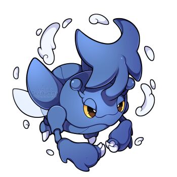 Rule 34 | absurdres, antennae, beetle, black eyes, bug, claws, closed mouth, colored sclera, commentary, gen 2 pokemon, heracross, highres, horns, insect, insect wings, nintendo, no humans, poke ball, poke ball (basic), pokemon, pokemon (creature), sevi (seviyummy), single horn, wings, yellow eyes, yellow sclera