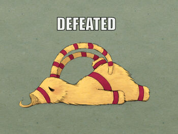 commentary english_commentary english_text fairydrop gavle_goat grey_background highres lying no_humans on_stomach solo