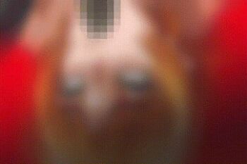 1boy 1girl ahegao animated animated_gif blonde_hair blue_eyes censored cum cum_in_mouth deepthroat fellatio hetero igawa_sakura irrumatio lowres mosaic_censoring murakami_teruaki oral orange_hair orc penis reverse_fellatio short_hair taimanin_(series) taimanin_asagi upside-down