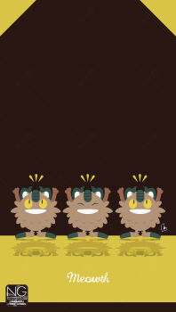 animal_focus arms_up cat closed_eyes colored_sclera fangs galarian_form galarian_meowth gen_8_pokemon grin highres meme_(sleepsheep) nintendo no_humans open_mouth pokemon pokemon_(creature) pokemon_focus reflection sharp_teeth smile teeth yellow_sclera