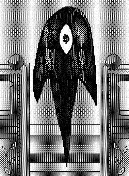 1girl animated animated_gif barefoot closed_mouth deimiler dress greyscale indoors long_hair looking_at_viewer lowres mari_(faraway)_(omori) mari_(omori) mari_(spirit)_(omori) monochrome omori pixel_art short_sleeves smile solo something_(omori) spoilers stairs