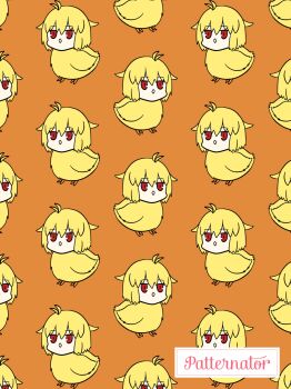 Rule 34 | 1girl, :o, ahoge, animalization, arcueid brunestud, baby animal, bird, bird legs, bird tail, bird wings, blonde hair, blush, chibi, commentary request, duck, duckling, highres, open mouth, orange background, red eyes, short hair, simple background, tail, tsukihime, tsukihime (remake), wings, yasune tea