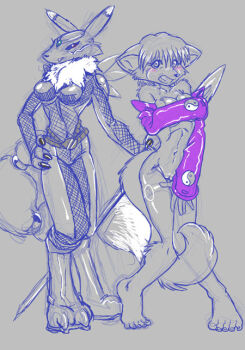 animal_ears barefoot blush costume digimon digimon_(creature) feet furry krystal nintendo pussy renamon spread_toes star_fox switch tail toes