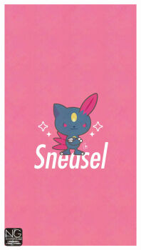 Rule 34 | claws, closed mouth, crossed arms, full body, gen 2 pokemon, highres, meme (sleepsheep), nintendo, pink background, pink eyes, pokemon, pokemon (creature), pokemon focus, red eyes, simple background, smile, sneasel, solo, star (symbol)