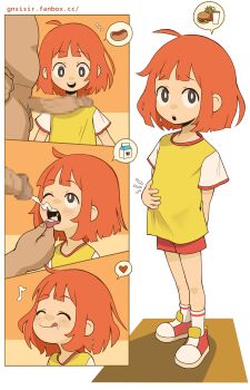 1boy 1girl absurdres age_difference burger censored closed_eyes clothed_female_nude_male cum cum_in_mouth cum_on_tongue daughter_(yoru_mac) eating_cum ejaculation erection food french_fries full_body gnsisir gokkun happy heart height_difference hetero highres hot_dog hungry licking_cum licking_lips loli looking_at_penis looking_at_viewer mcdonald's milk mosaic_censoring multiple_views nude older_male_and_younger_female one_eye_closed orange_hair penis sequential short_hair size_difference smile standing testicles tongue tongue_out pulling_tongue yoru_mac