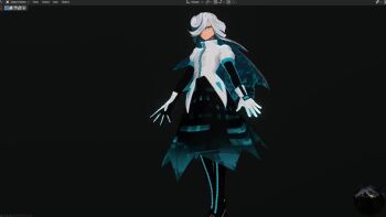 1girl 2025 3d aged_up alternate_color alternate_form alternate_hair_length alternate_hairstyle animated audible_music black_boots black_dress black_jacket blender_(medium) blue_eyes boots colored_inner_hair commentary dress drexis_anim english_commentary expressionless female_focus full_body gloves grey_background hair_over_one_eye jacket juliet_sleeves long_hair long_sleeves looking_at_viewer military_jacket multicolored_hair neo_sage_(sonic) outstretched_arms puffy_sleeves red_eyes red_hair red_trim ringed_eyes sage_(sonic) solo sonic_(series) sonic_frontiers sound spread_arms spread_fingers standing video white_gloves white_hair white_jacket white_trim