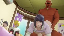 2boys 2girls 3d a_(naruto) animated boruto:_naruto_next_generations bound clothed_female_nude_male dark-skinned_male dark_skin hetero highres hyuuga_hinata indoors insurgent interracial multiple_boys multiple_girls naruto_(classic) naruto_(series) naruto_shippuuden netorare nude penis rape source_request uzumaki_boruto uzumaki_himawari video