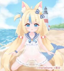 1boy 1girl :3 age_difference aged_down animal_ears animated blonde_hair blue_eyes bow breasts censored clipping closed_eyes clothed_female_nude_male female_focus happy happy_sex indie_virtual_youtuber large_variant_set legs loli long_hair navel nipples nude off_shoulder oldb on_bench open_mouth penis pussy pussy_juice sameko_saba sex skirt small_breasts small_penis solo sound spread_legs tagme vaginal variant_set video virtual_youtuber