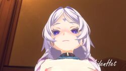 1boy 1girl 3d aether_(genshin_impact) aidenhet anal animated anus artist_name ass blender_(medium) blonde_hair blue_eyes blue_nails braid breasts choker citlali_(genshin_impact) cleft_of_venus completely_nude cum cum_in_ass cumdrip ejaculation faceless faceless_male fingernails genshin_impact hetero indoors long_hair looking_at_viewer lying misuzugon moaning multiple_views navel nipples nude on_back on_bed open_mouth opennsfwsp penis purple_hair pussy reverse_cowgirl_position sex sex_from_behind small_breasts sound spread_legs straddling tagme testicles torso_grab twin_braids uncensored video