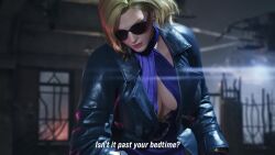 1girl animated blonde_hair breasts cleavage death_by_degrees highres medium_breasts namco nina_williams sunglasses tagme tekken tekken_2 tekken_3 tekken_4 tekken_5 tekken_5_(dark_resurrection) tekken_7 tekken_8 tekken_blood_vengeance tekken_bloodline tekken_tag_tournament tekken_tag_tournament_2 video