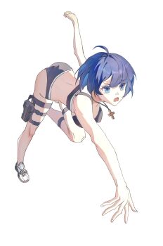 bikini blue_eyes blue_hair c.i.e.l_(fate) ciel_(tsukihime) fate/grand_order fate_(series) highres mysterious_executor_c.i.e.l_(fate) swimsuit tsukihime tsukihime_(remake) yuzhenuuu11981