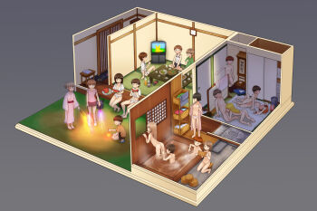 6+boys 6+girls :d ^_^ abubu ass back basket bathing bathroom bent_over black_hair blonde_hair blush bottle breasts brown_hair bucket bulge chopsticks closed_eyes cup diorama drinking_glass eating fellatio fireworks flip-flops food fruit fundoshi glasses grey_background group_sex hetero highres hood hoodie house isometric japanese_clothes kimono kodomo_doushi loli long_hair looking_at_another looking_at_pussy lying missionary mixed-sex_bathing mizu_happi multiple_boys multiple_girls navel nipples nude on_back open_mouth oral original panties partially_submerged penis plate pot reclining sandals sex shared_bathing shoes short_hair shorts shota simple_background sitting small_breasts smile squatting striped_clothes striped_panties sweat television tissue_box toilet trash_can underwear undressing unworn_clothes unworn_panties unworn_shoes unworn_underwear walk-in water watermelon yukata