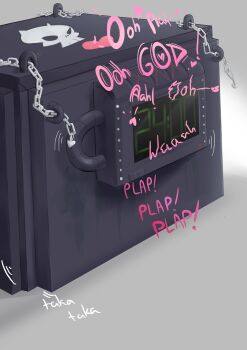 Rule 34 | absurdres, boku no hero academia, box, chain, clock, comic, countdown timer, english text, eri (boku no hero academia), gradient background, heart, highres, kevabwtf, sex machine, skull, tagme