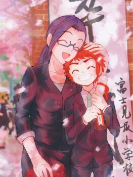 Rule 34 | absurdres, appmon, cherry blossoms, digimon, digimon universe: appli monsters, highres, oozora yuujin's mother, ozora yujin, tagme, uniform