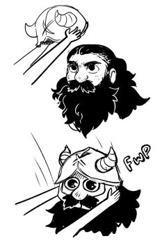 1boy beard beard_over_mouth cropped_head dilated_pupils disembodied_hand dungeon_meshi dwarf facial_hair fake_horns greyscale helmet highres horned_helmet horns long_beard looking_ahead male_focus monochrome motion_lines mustache o_o pleading_eyes sanpaku senshi_(dungeon_meshi) sequential solo_focus thechekhov thick_mustache very_long_beard