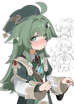 Rule 34 | <|> <|>, 3girls, ahoge, animal ears, bandaid, bandaid on finger, bandaid on hand, blush, bright pupils, character request, chinese clothes, commentary, flasso, fox ears, fox girl, green eyes, guinaifen (honkai: star rail), hat, highres, holding, holding panties, holding underwear, holding unworn clothes, honkai: star rail, honkai (series), huohuo (honkai: star rail), long hair, multiple girls, nervous sweating, open mouth, panties, paw-shaped pupils, red ribbon, ribbon, side-tie panties, simple background, sweat, symbol-shaped pupils, underwear, white pupils, yin yang hair ornament