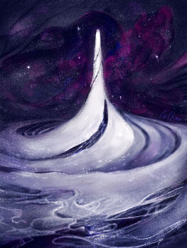 Rule 34 | abstract, artist name, commentary request, cuckkow, grand scale, highres, nebula, night, no humans, original, purple background, space, star (sky), swirl, water, waterspout, waves