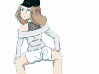 1girl animated animated_gif ass_shake female_focus from_behind hat looking_back okada_akane self-upload solo tagme watashi_ga_motenai_no_wa_dou_kangaetemo_omaera_ga_warui!